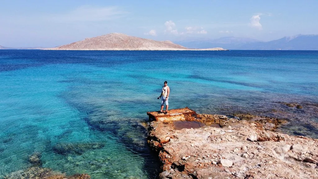 Egidijus en el mar