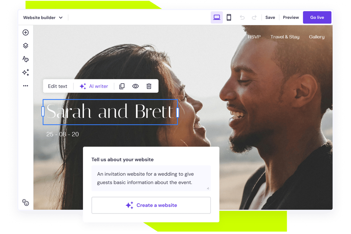 Sito web matrimonio
