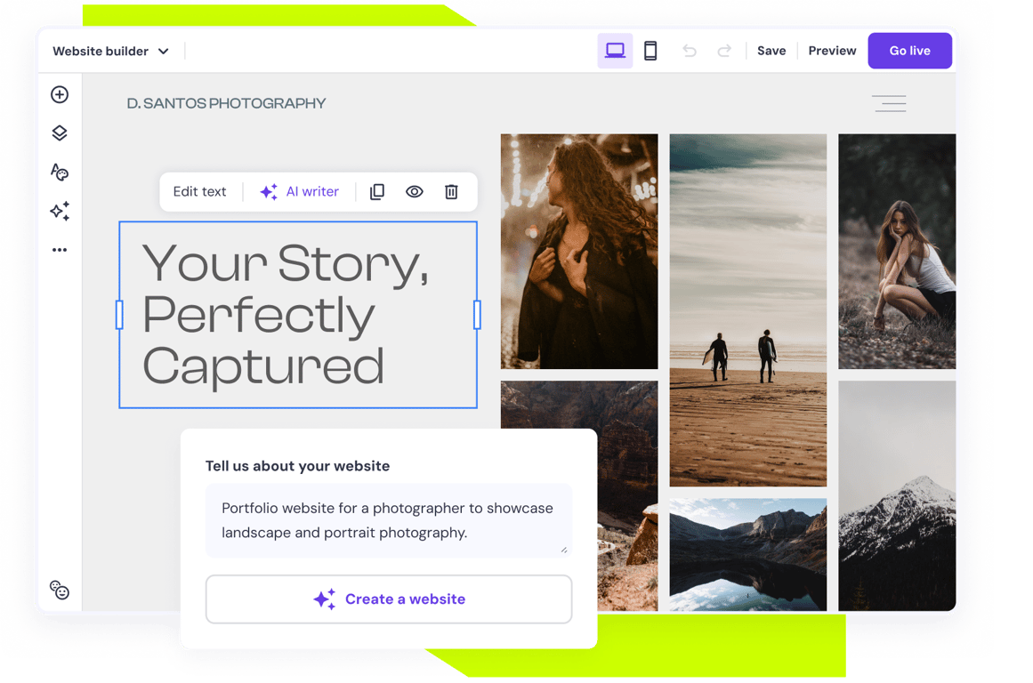 Impresionantes sitios web de fotografía simplificados