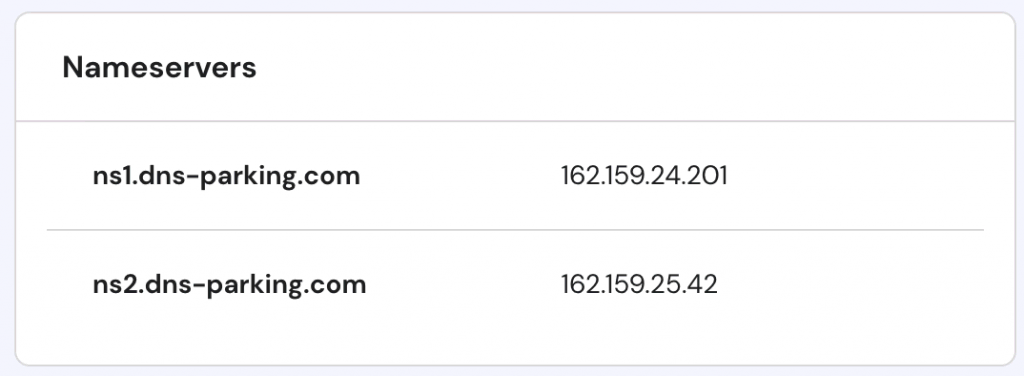 Webhosts geven meestal twee of meer naamservers.
