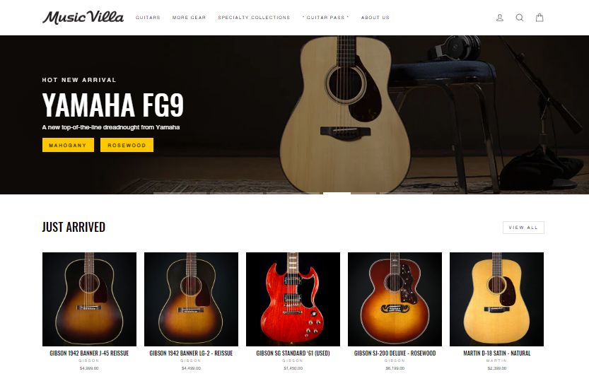 Website Music Villa