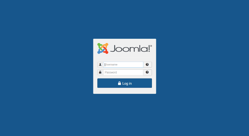 Inlogscherm Joomla!