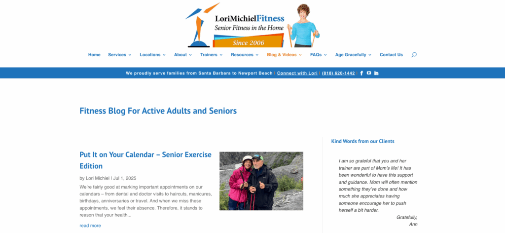 Blog over fitness voor senioren.