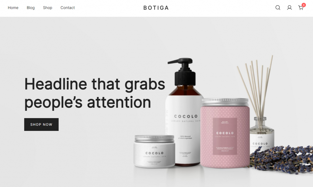 theme-wordpress-ecommerce Une démo du thème WordPress Botiga