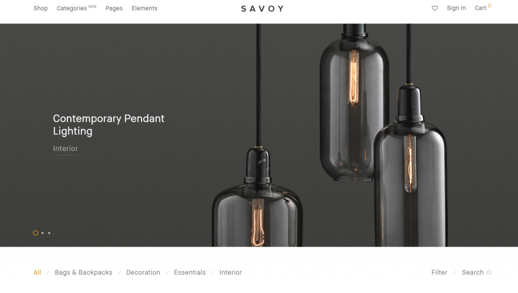 theme-wordpress-ecommerce Thème WordPress d'e-commerce Savoy
