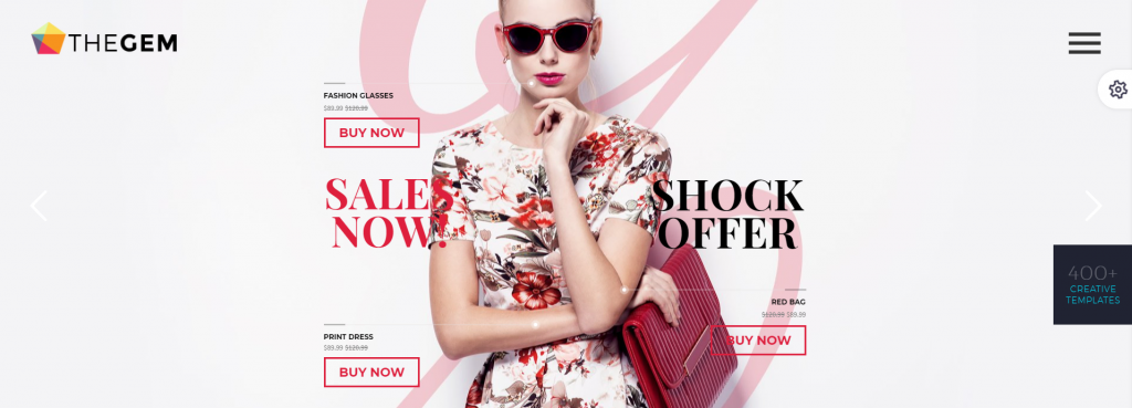 theme-wordpress-ecommerce Le thème WordPress d'e-commerce Gem
