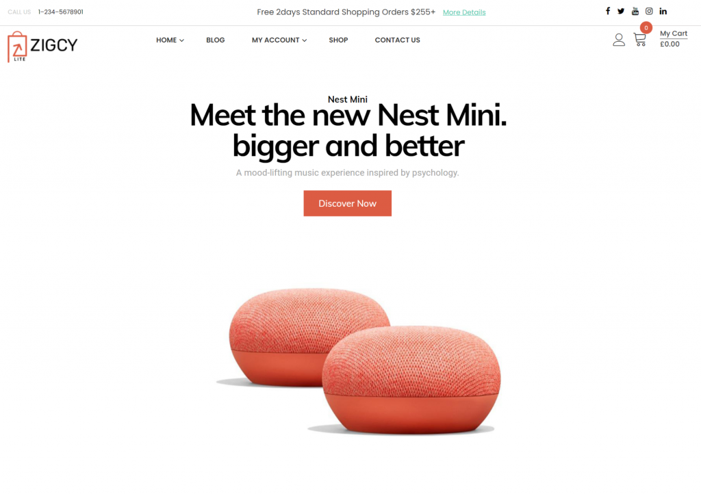 theme-wordpress-ecommerce Thème WordPress d'e-commerce Zigcy