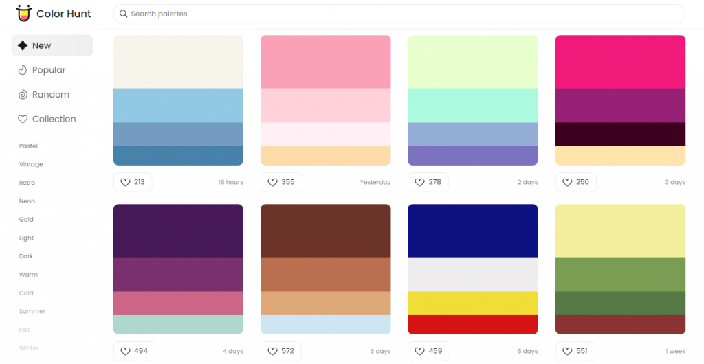 mauvais-exemples-de-conception-de-sites Schémas de couleurs sur ColorHunt
