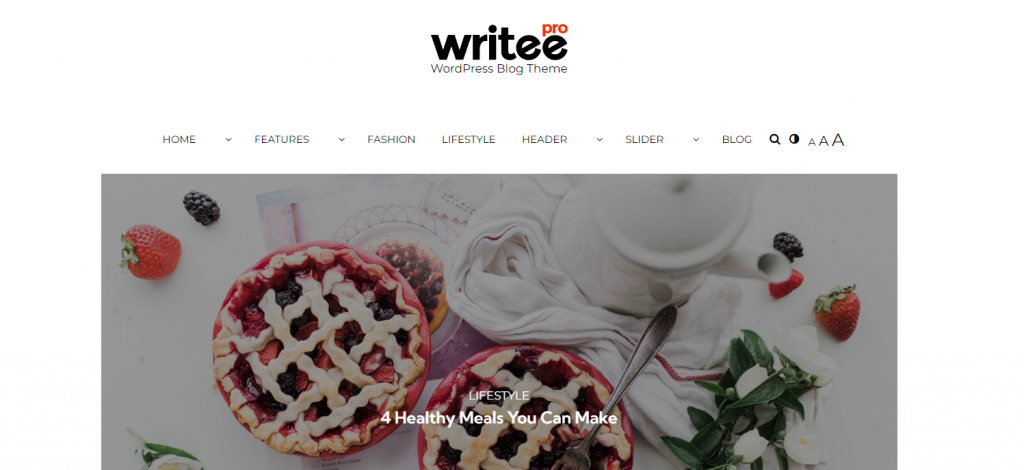 Le site démo du thème Writee