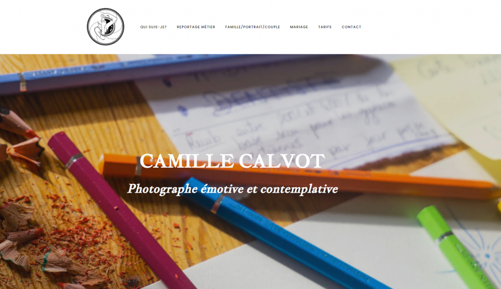 site-photographe Page d'accueil du site photographe de Camille Calvot