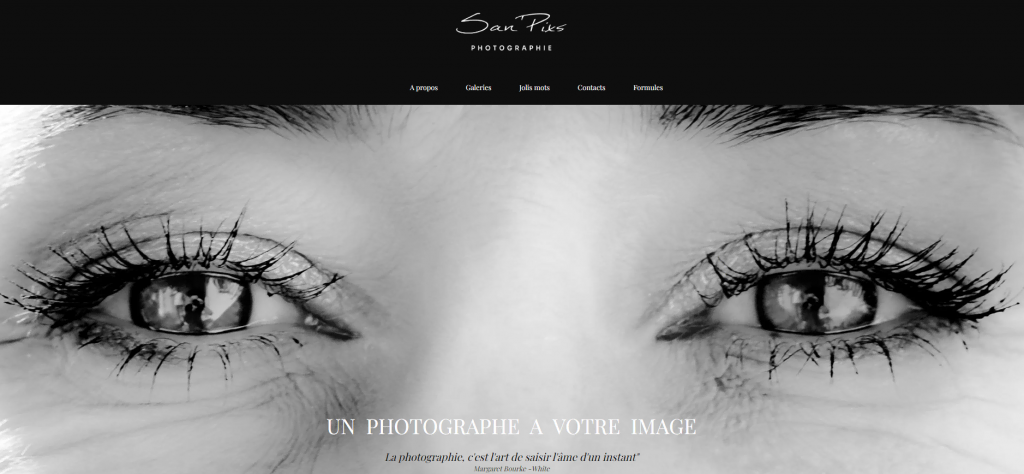 site-photographe Page d'accueil du site photographe San Pixs
