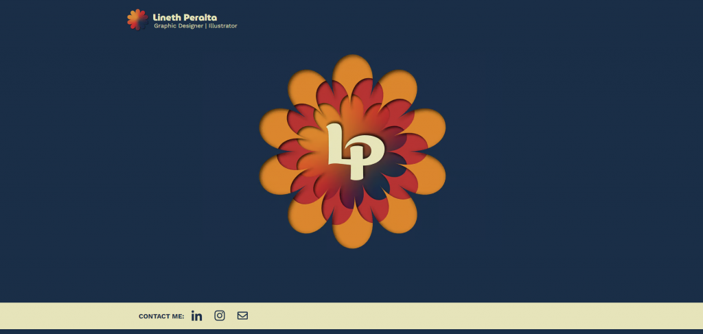 Le site web du CV de Lineth Peralta créé avec le créateur de sites internet de Hostinger